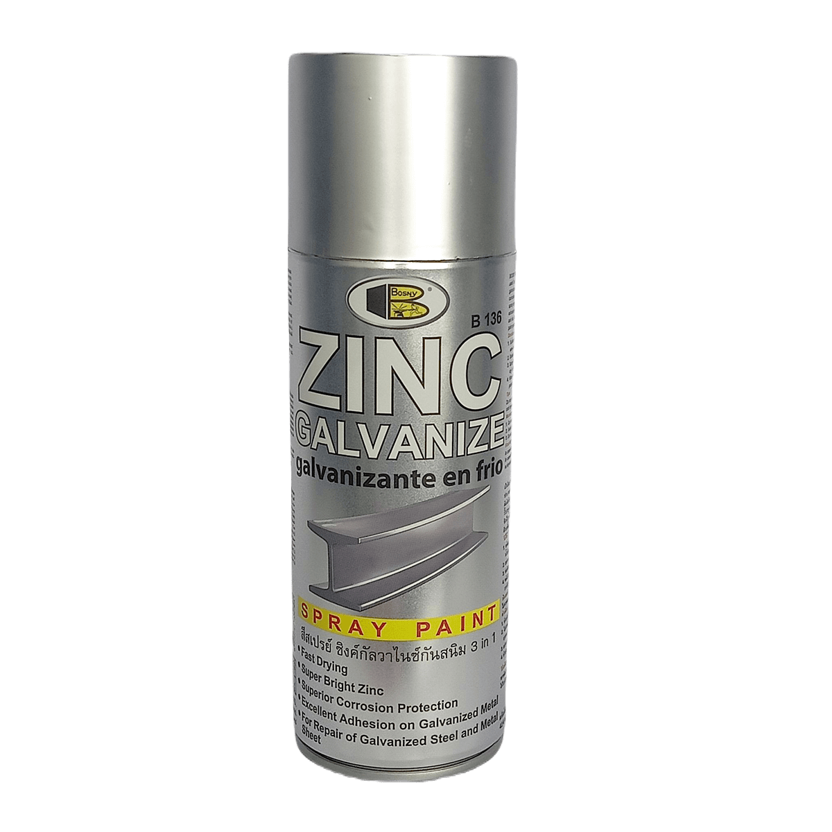 SƠN XỊT MẠ KẼM 3IN1 BOSNY ZINC GALVANIZE B136