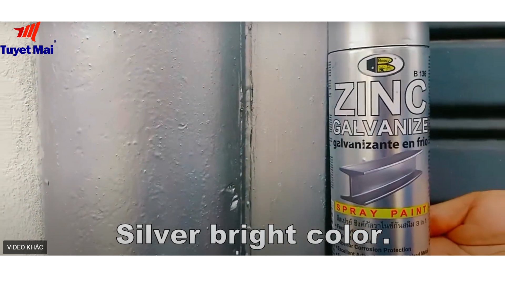 Lớp phủ kẽm BOSNY Zinc Galvanize B136 chống oxy hóa và ăn mòn